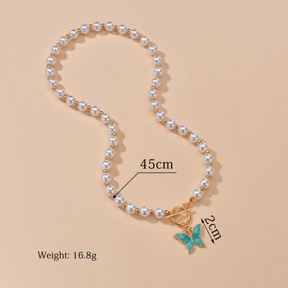Women's Fairy Pearl Fashion Dripping Oil Alloy Necklaces