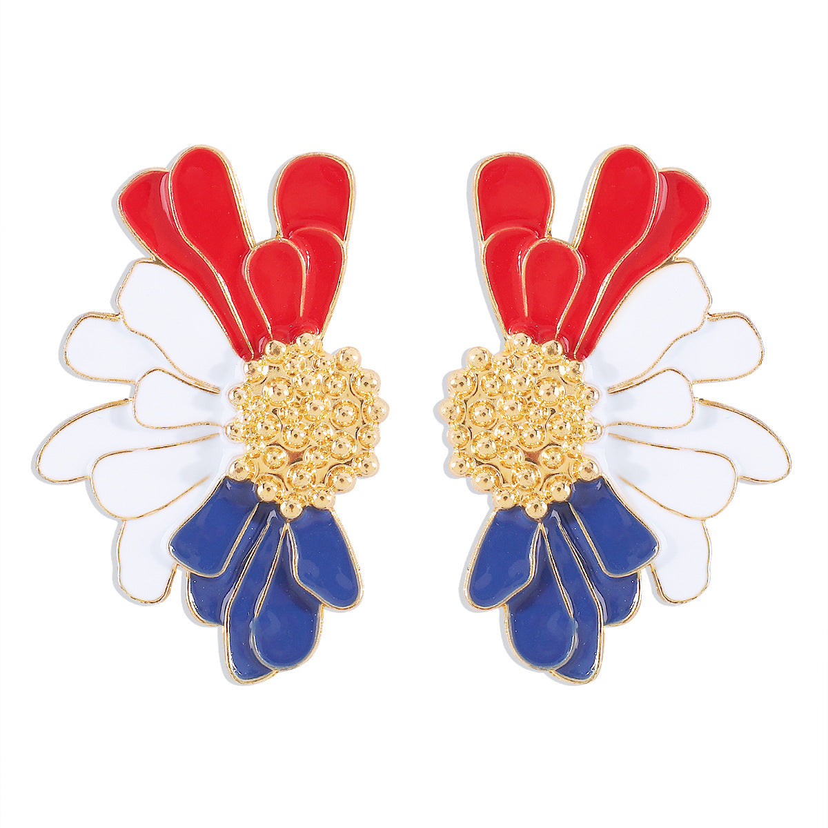 Vintage Alloy Flower Female Temperament Pattern Earrings