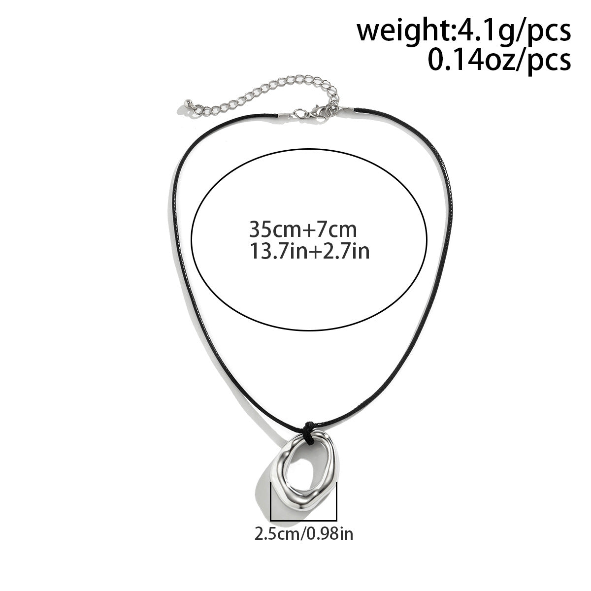 Ornament Simple Geometric Heart Shape Hollow Out Pendant Necklaces