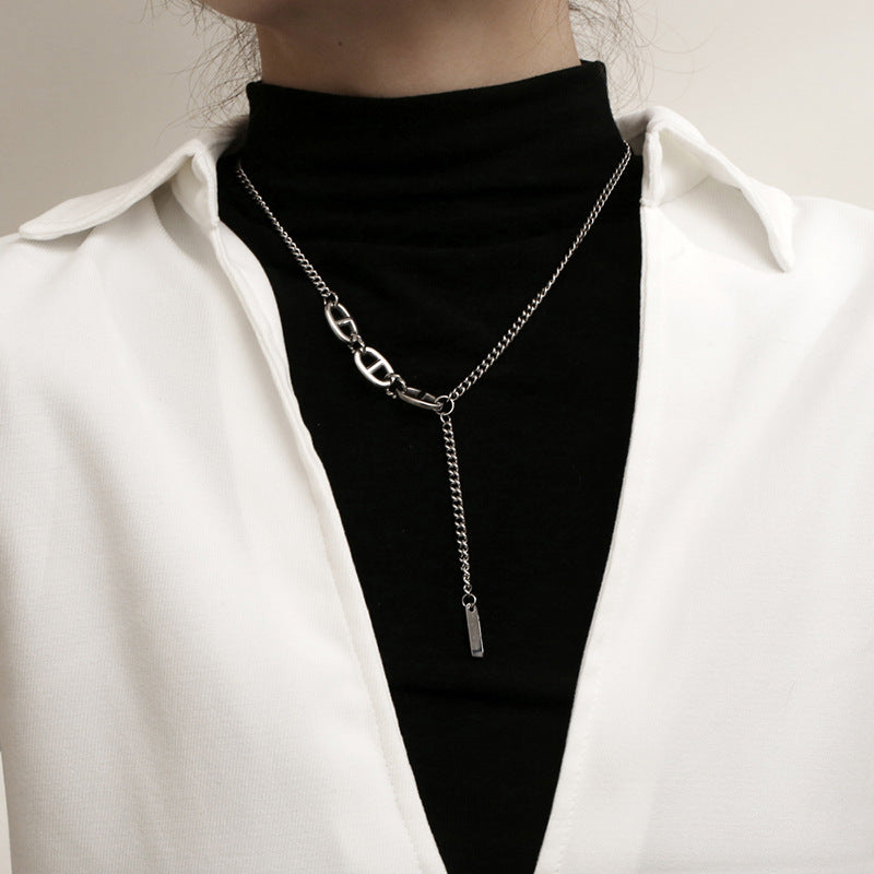 Men's Titanium Steel Sweet Cool Trendy Design Sense Niche Necklaces