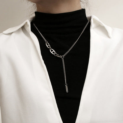 Men's Titanium Steel Sweet Cool Trendy Design Sense Niche Necklaces