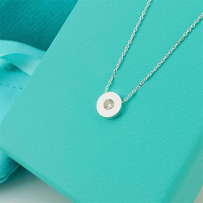 Glossy Full Diamond Smiley Face Pendant Necklaces