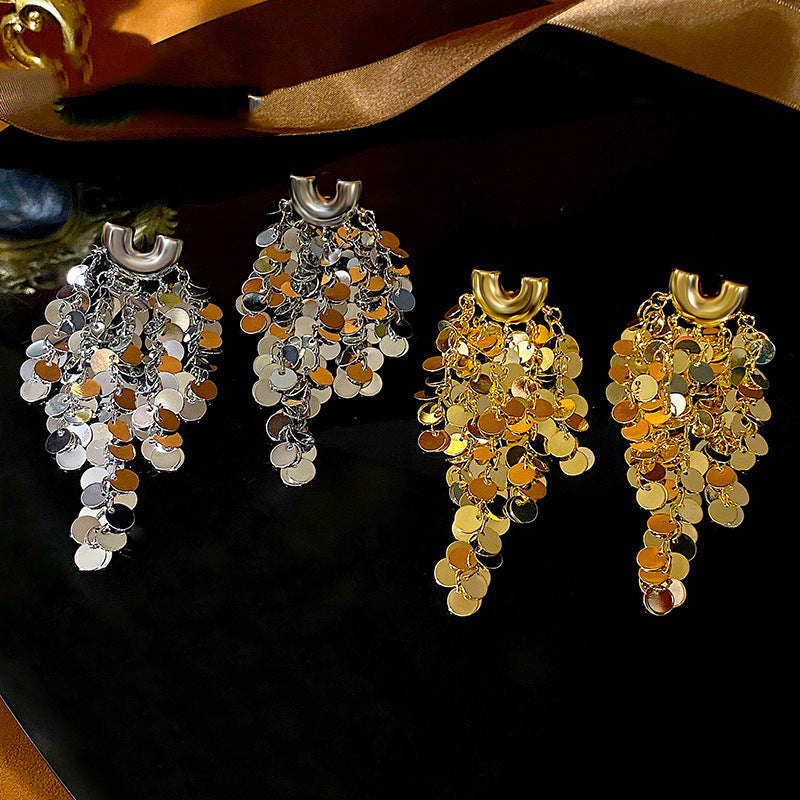 Women's Tassel Design High-grade Light Luxury Unique Earrings