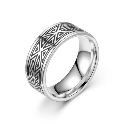 Men's Retro Style Creative Titanium Steel Personality Rings