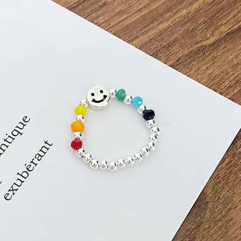 Sterling Sier Order Style Synchronous Smiley Face Rings