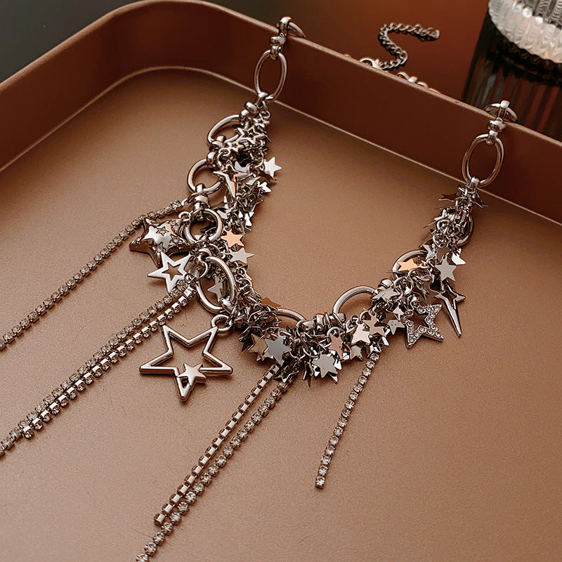 Women's Sequin Tassel Minority Fashion Clavicle Chain Necklaces