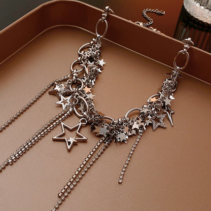 Women's Sequin Tassel Minority Fashion Clavicle Chain Necklaces