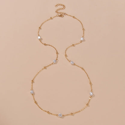 Cold Style Irregular Shaped Pearl Long Necklaces