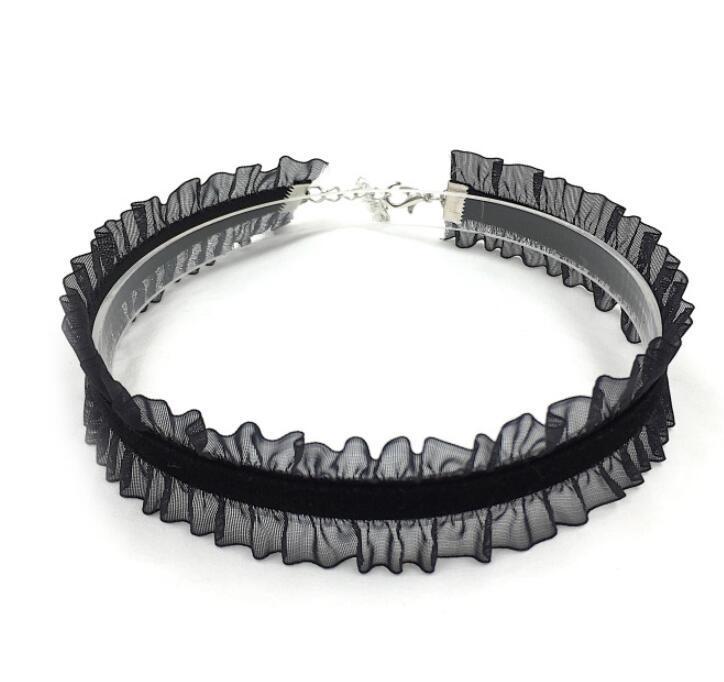 Sweet Collar And Neck Ornament Veet Flounced Clavicle Necklaces