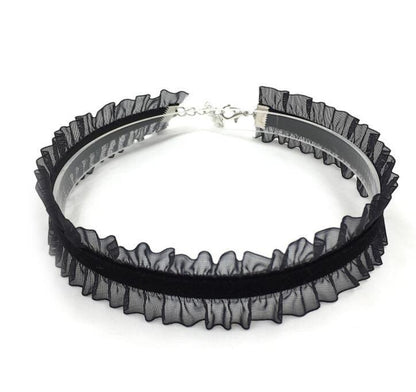 Sweet Collar And Neck Ornament Veet Flounced Clavicle Necklaces