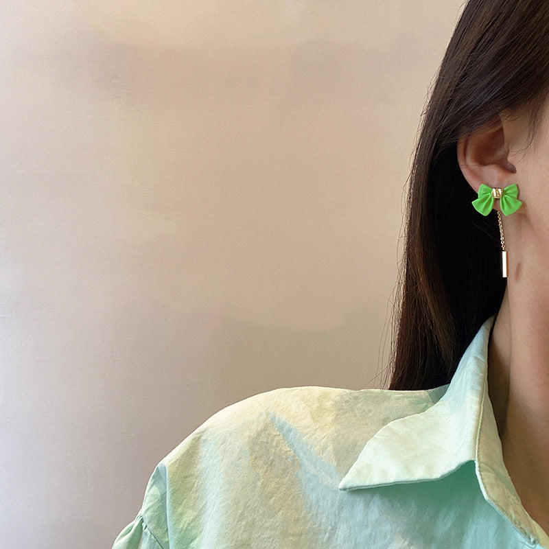 Tassel Green Mori Style Exquisite Fashion Earrings