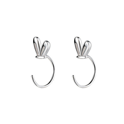 Children's Rabbit Ears Simple Cute Smart Hollow Mini Small Earrings