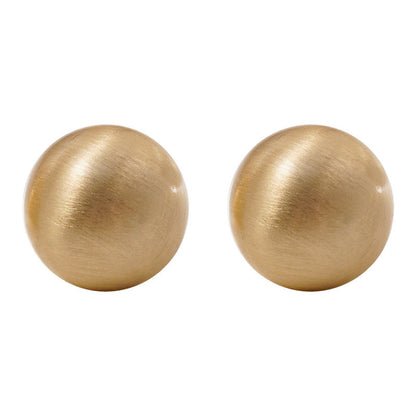 Women's Round Brushed Metal For Retro Personality Earrings