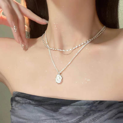 Women's Irregular Pearl Fashionable Korean Clavicle Chain Necklaces