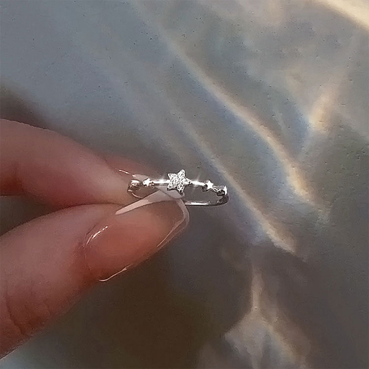 Zircon Female Cold Wind High Sense Rings