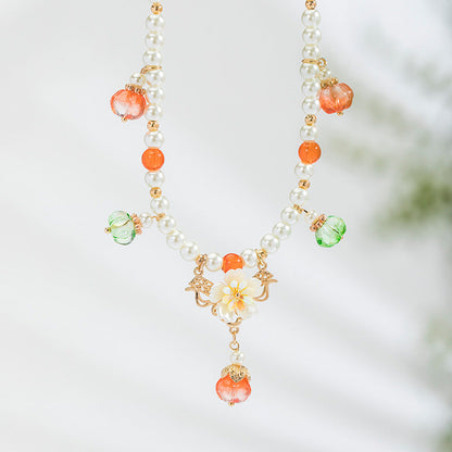 Women's Ancient Style Pearl Of Precious Stones Chinese Necklaces