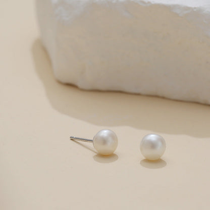 Women's Water Pearl Sier Jewelry Niche Zircon Rings