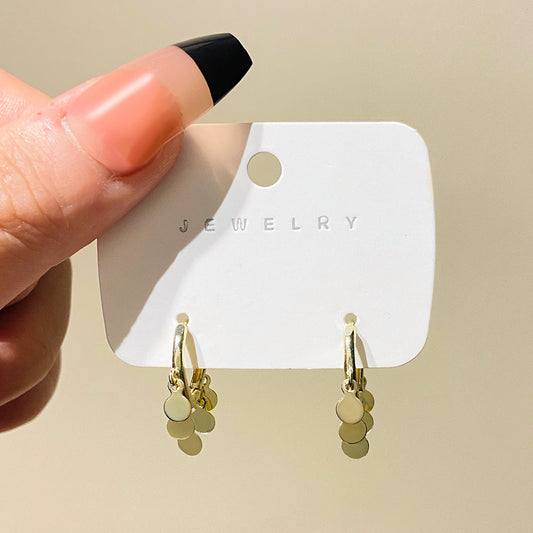 Women's Disc Tassel Fashion Temperamental Minority Design Water Earrings