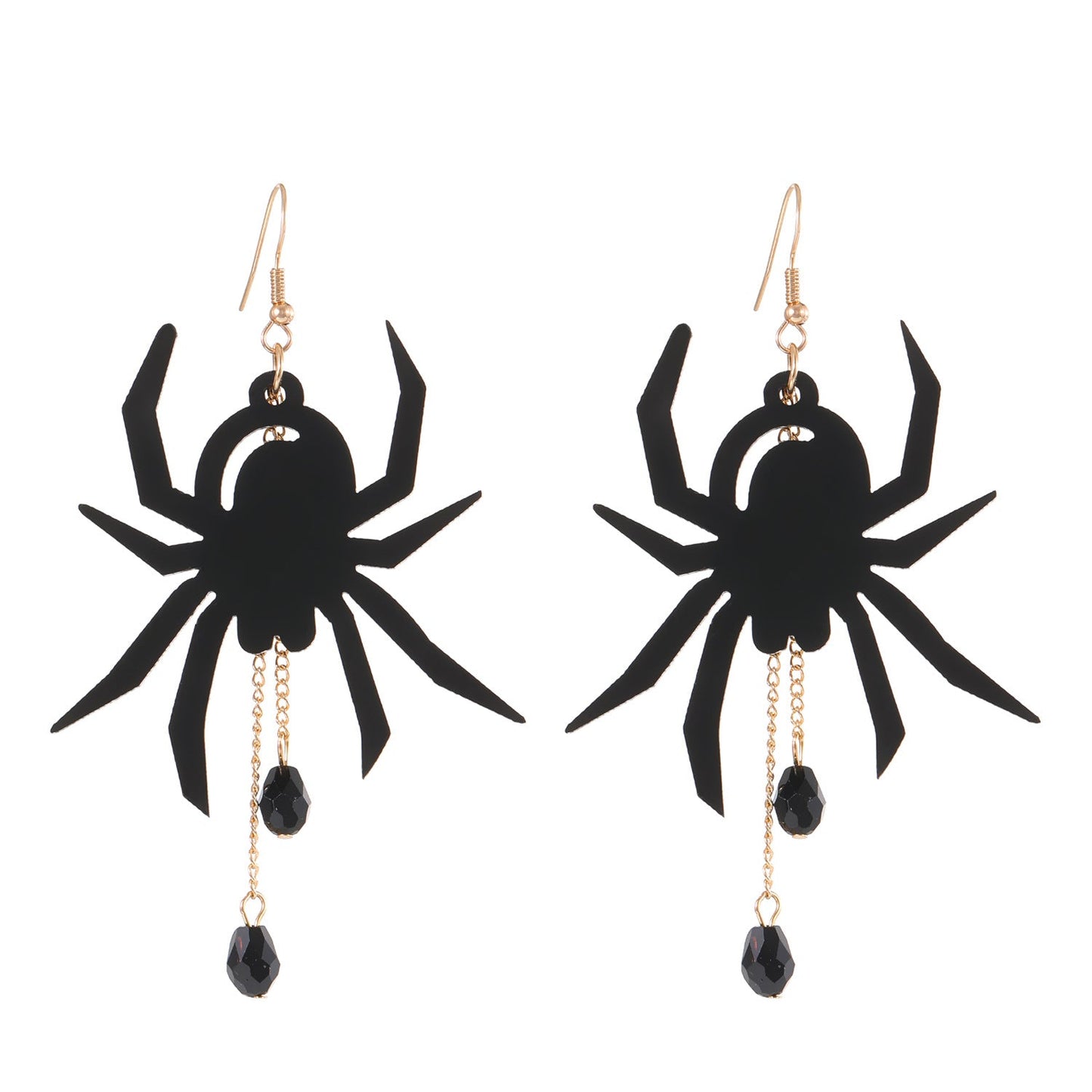 Female Gothic Dark Bat Spider Pumpkin Earrings