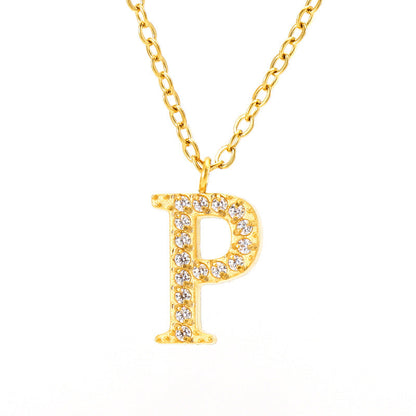 Women's English Letter Pendant High-grade Clavicle Chain Necklaces
