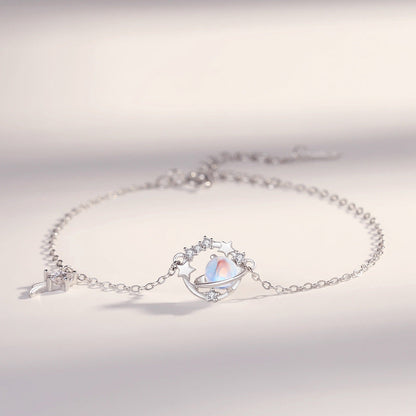 Planet Female Korean Style Fresh Moonstone Bracelets