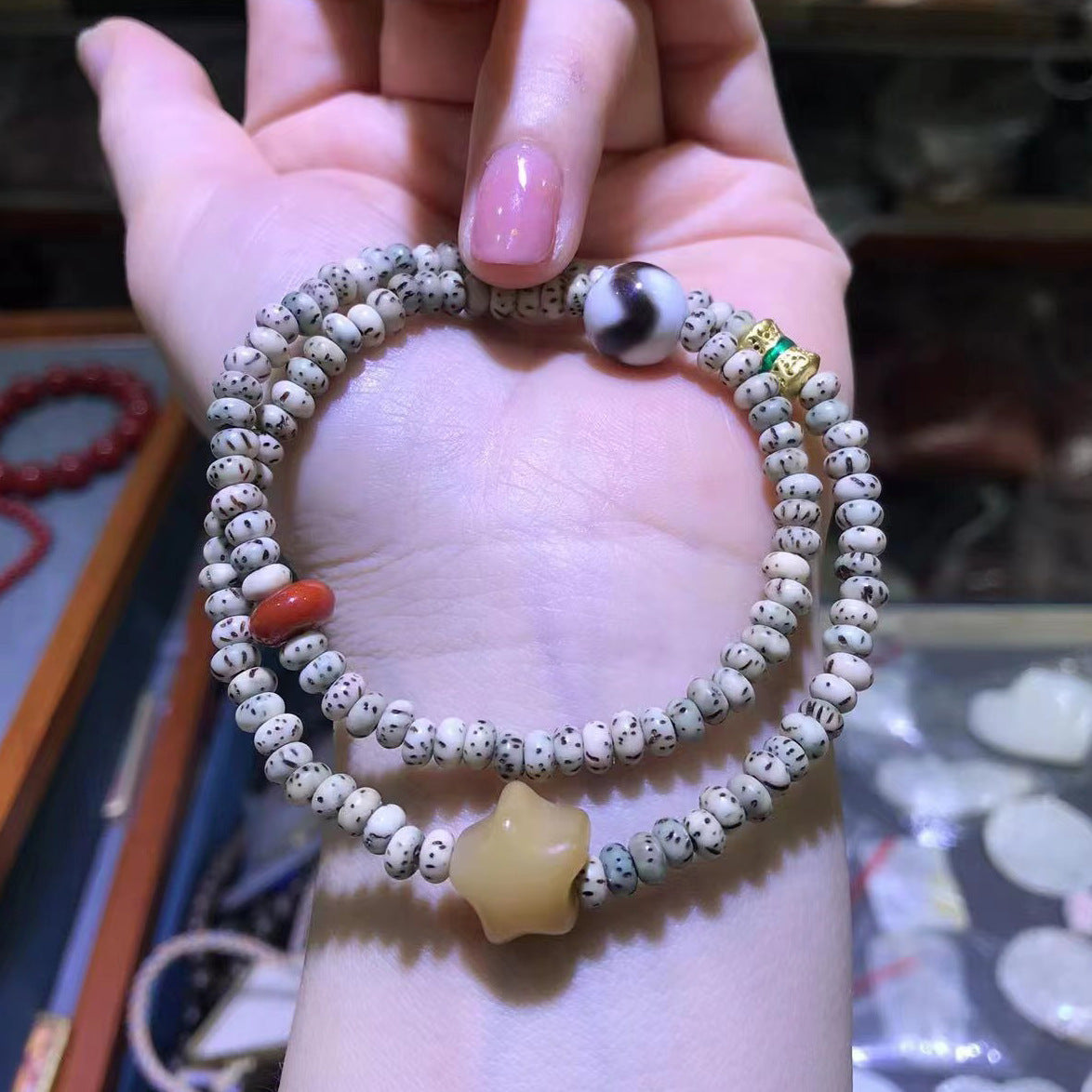 Gold Seed Bodhi Ethnic Style Cultural Artifact Bracelets