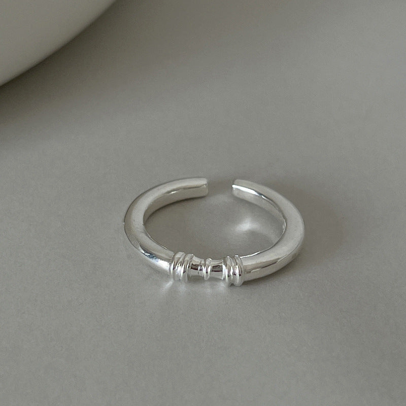 Glossy Wide Female Minimalist Stylish Simple Rings