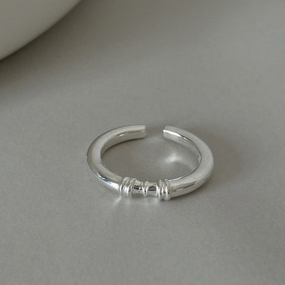 Glossy Wide Female Minimalist Stylish Simple Rings