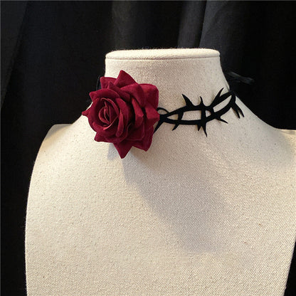 Rose Fabric Lace Niche Temperament Creative Necklaces