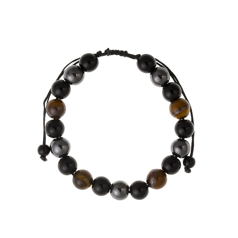 Women's Tigereye Beaded Yoga Sports Haematite Stretch Bracelets