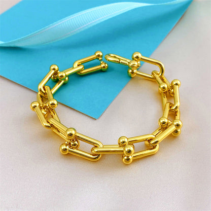 Women's Style Home Creative Micro Diamond U-shaped Hook Bracelets