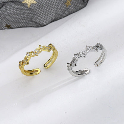 Exquisite Full Diamond Super Fairy Shining Star Rings