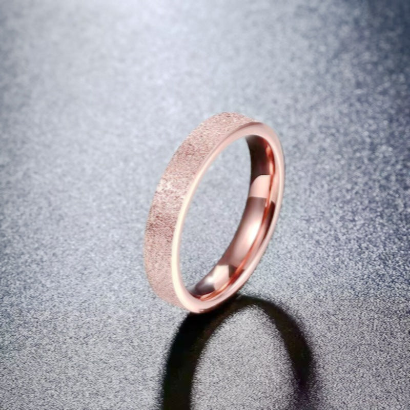 Light Luxury Titanium Steel Female Korean Style Niche Rings