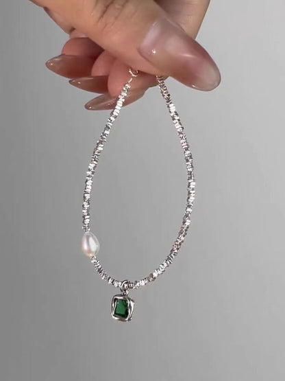 Women's Luxury Broken Sier Couple Vintage Green Bracelets