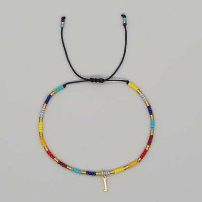 Women's Letter Color Matching Bead Handmade Beaded Bracelets