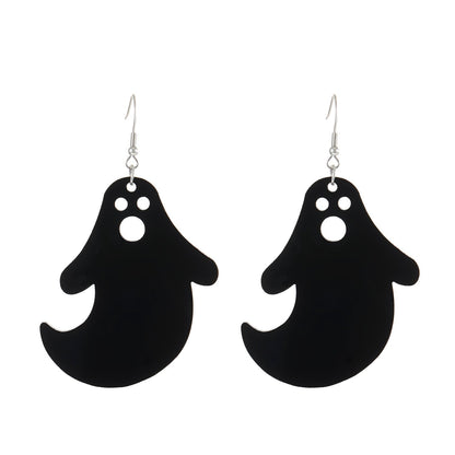 Female Gothic Dark Bat Spider Pumpkin Earrings