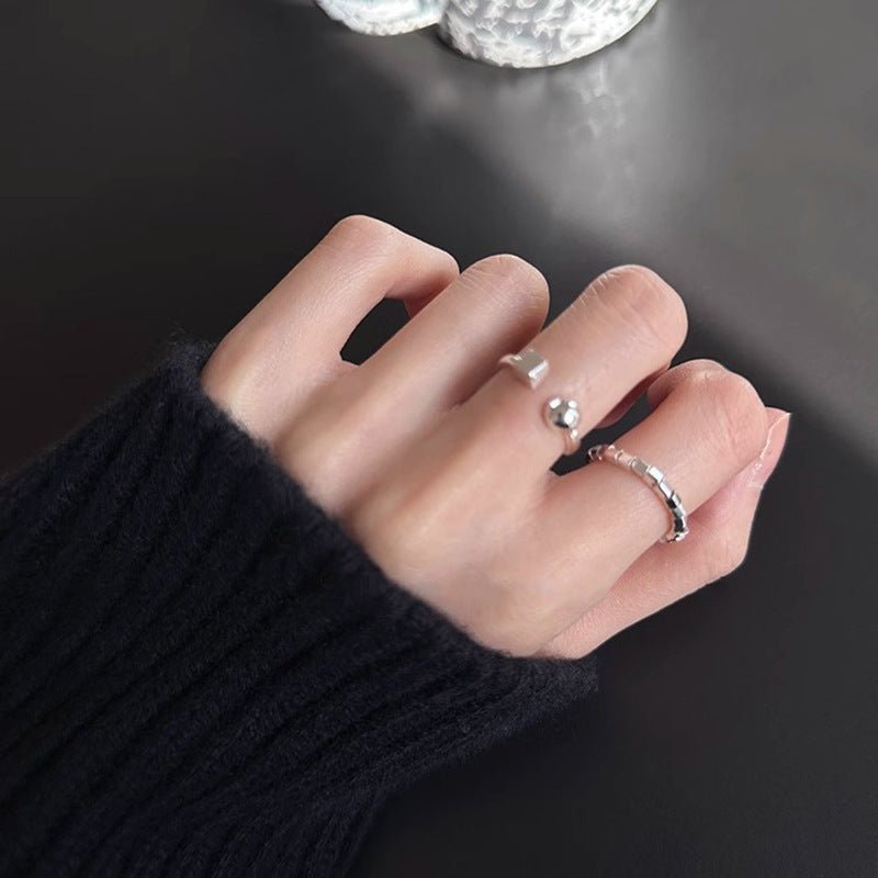 Cut Small Stone Female Fashion Simple Daily Rings