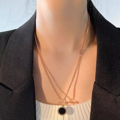 Women's Roman Numerals Long Sweater Chain Minority Necklaces