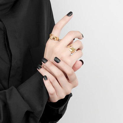 Cool Style Exquisite Chain Simple Opening Graceful Index Rings