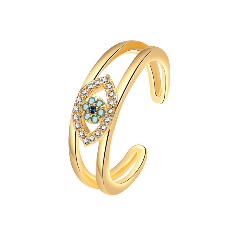 Women's Devil's Eye Female Blue Index Finger Rings
