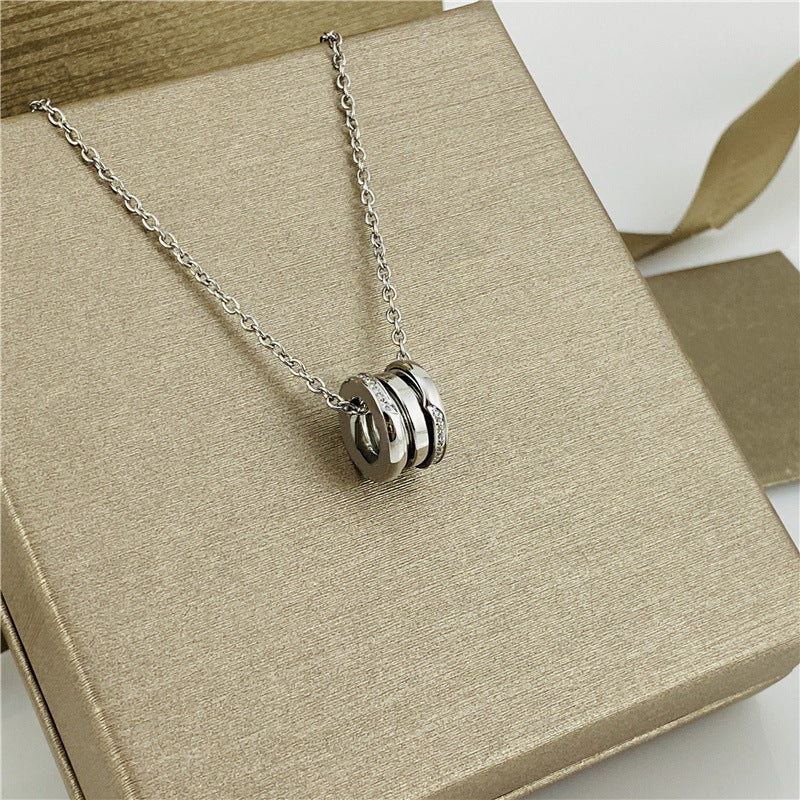 Women's & Men's Ceramic High Version Spring Full Diamond Small Waist Necklaces