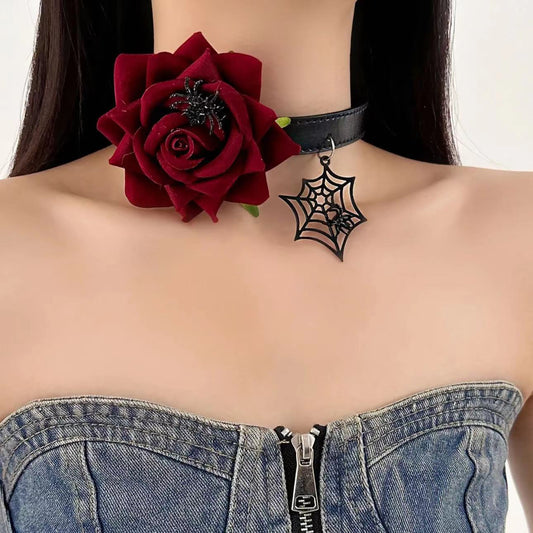 Super Fairy American Red Rose Vintage Necklaces