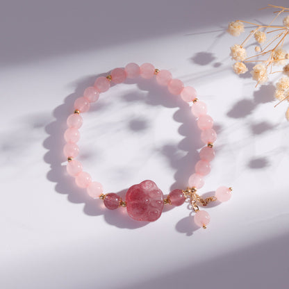 Natural Crystal Niche Colorful Hair Tassel Bracelets