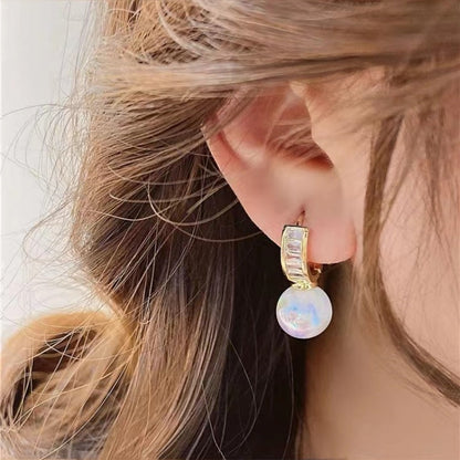 Women's Pink Pearl Fashionable High-grade Light Luxury Minority Earrings