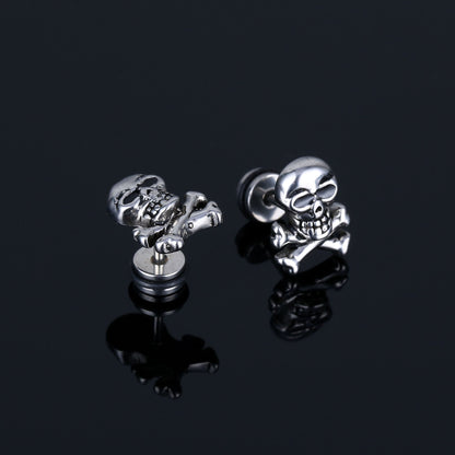 Men's Rock Skull Stainless Steel High-grade Dark Style Ear Earrings