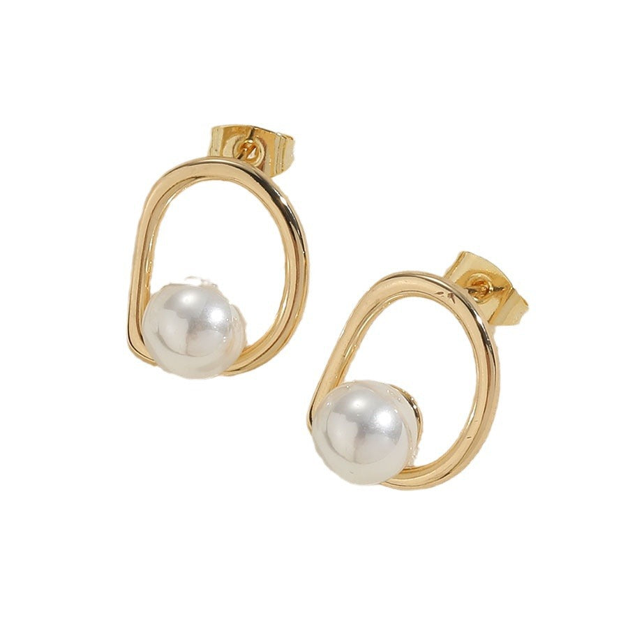 Design Pearl Zircon Elegant Heart Premium Earrings