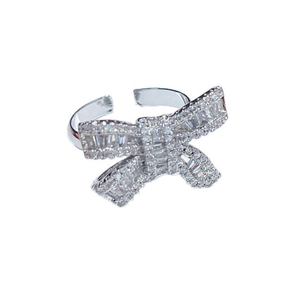 Fashion Personality Super Flash Bow Index Rings