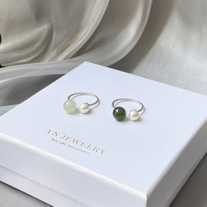 Pearl Sterling Sier Index Finger Female Rings