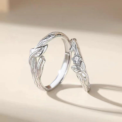 Women's & Men's And One Pair Trendy Fashion Leaves Valentine's Rings