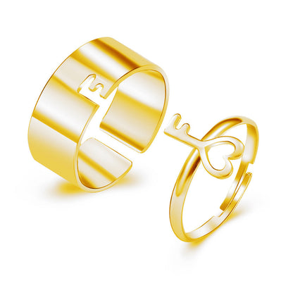 Women's & Men's Simple Couple And Combination Style Love Valentine's Rings